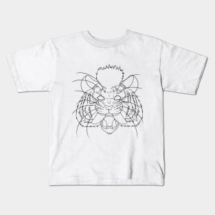 sabertooth tiger line art Kids T-Shirt